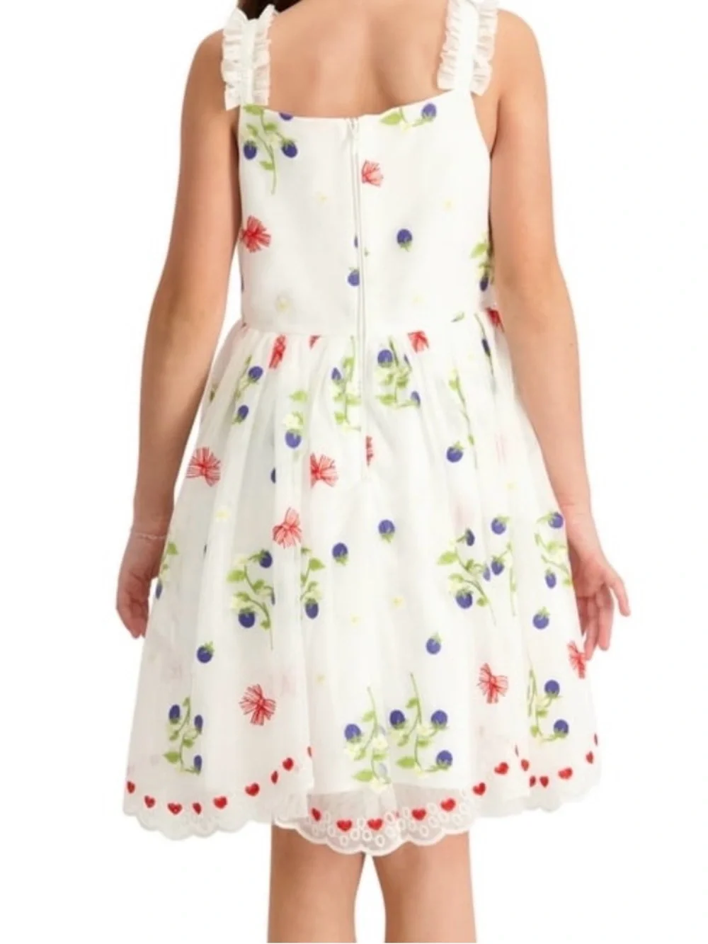 Kensie Girl Sleeveless Beaded Soutache Dress with Tiered Skirt, Size 14